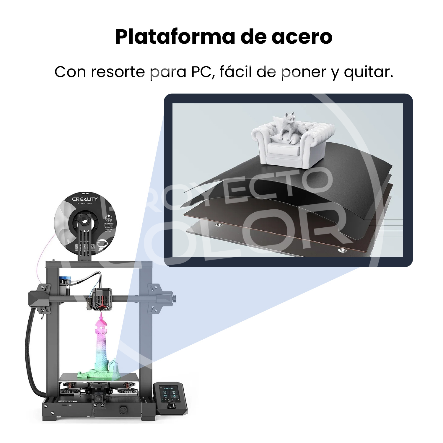 Creality Ender 3 V2 Neo - Impresora 3D oficial con kit de nivelación  automática CR Touch, plataforma de acero con resorte, extrusora de metal