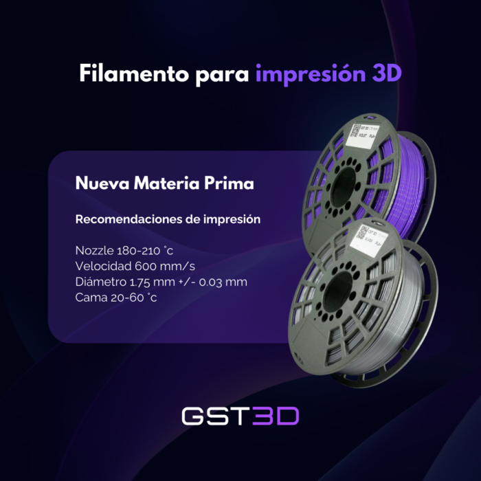 GST3D Filamento PLA+ Rollo x1 KG - Imagen 3
